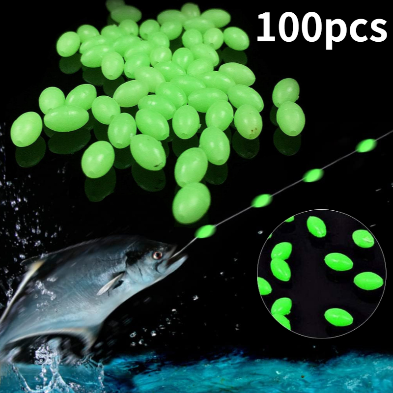 Fishing Lure Topwater - 100 шт./лот овальные ночные светящиеся рыболовные