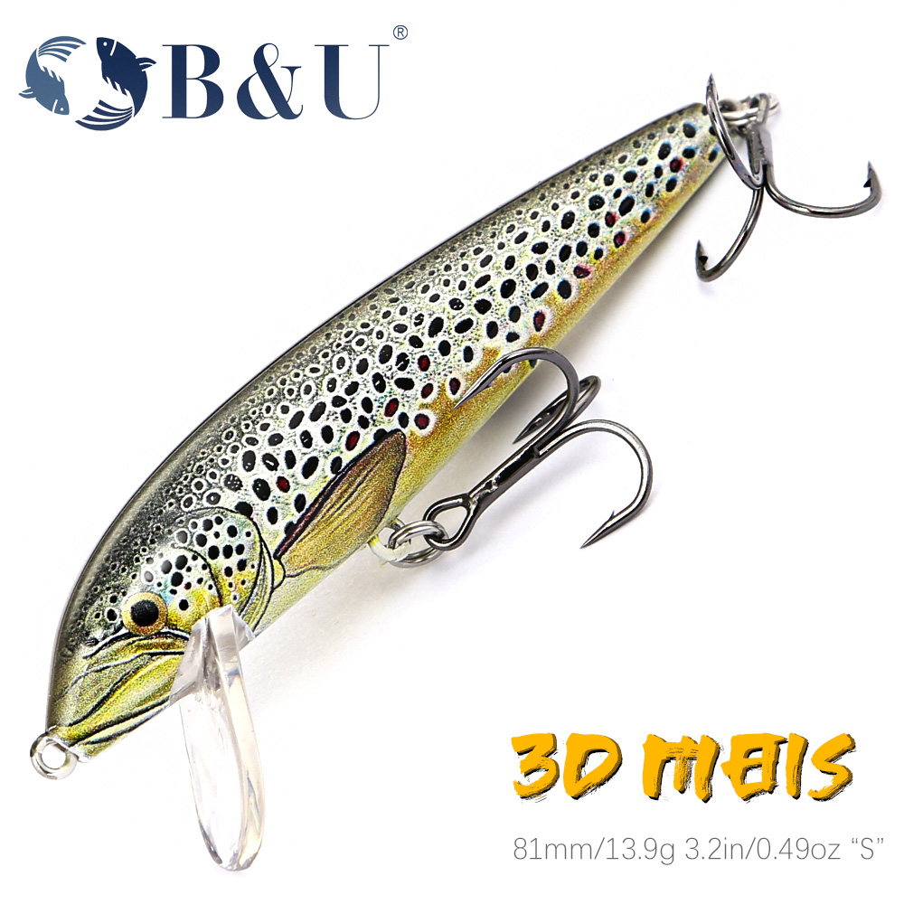 Fishing Lure Jerkbait - B & U 80 мм тонущая