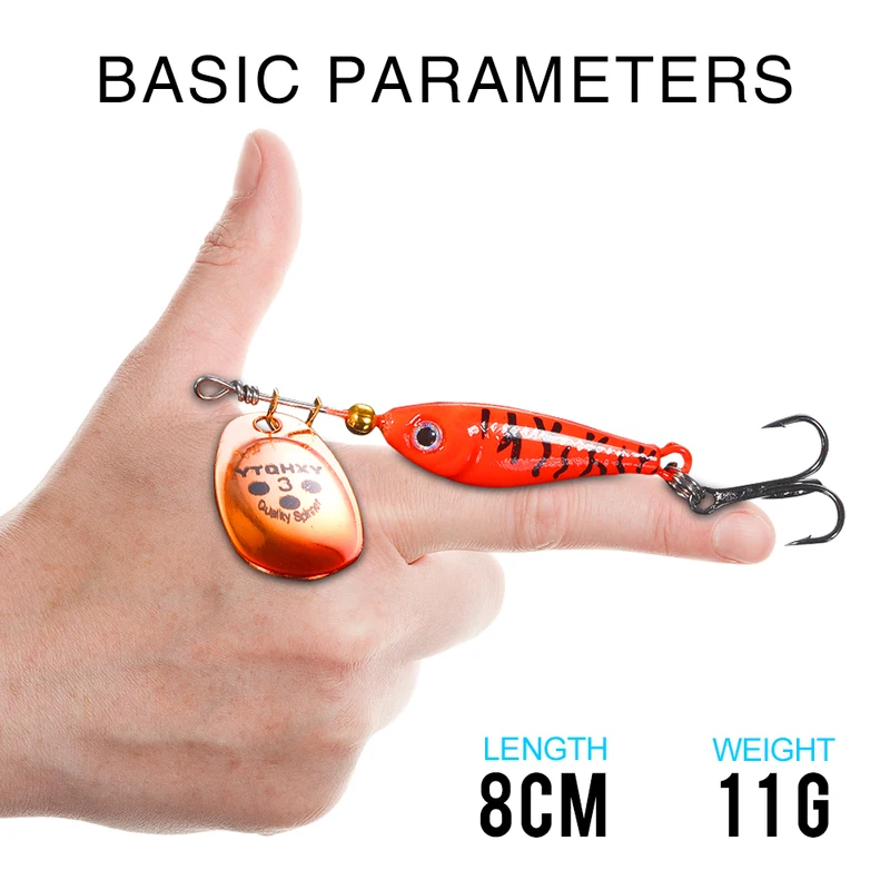 Fishing Lure Spinnerbait - 1/2/3 шт. Вращающаяся металлическая приманка-спиннер, твердая