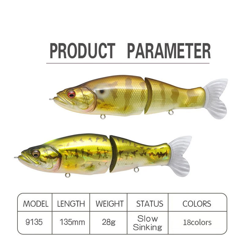 Воблер-приманка Swimbait 135 м – обзор и цена Fishing Lure Jerkbait