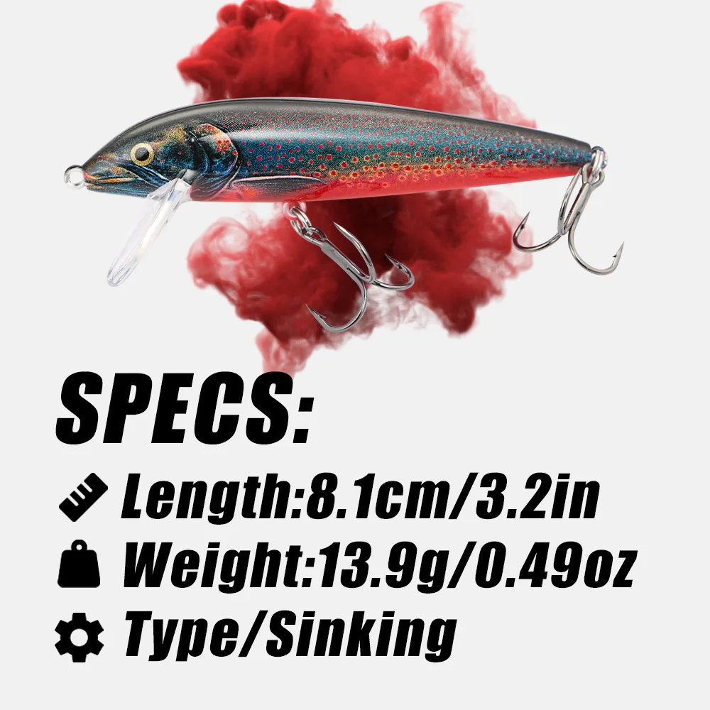 B & U 80 мм тонущая рыболовная – обзор и цена Fishing Lure Jerkbait