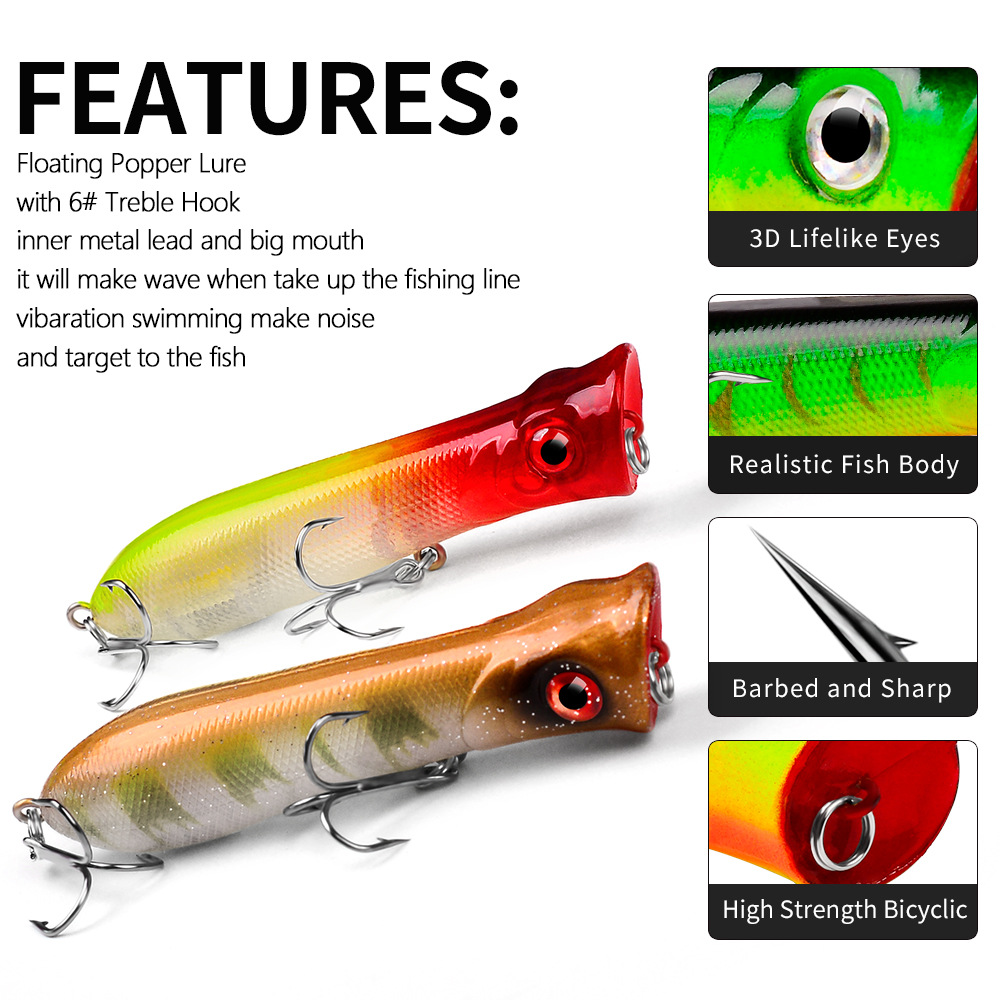 Поппер премиум-класса для длит – обзор и цена Fishing Lure Popper