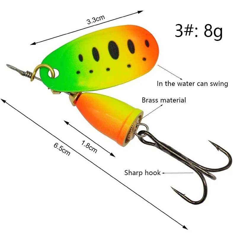 Вращающаяся приманка-спиннер 8 – обзор и цена Fishing Lure Blade Bait